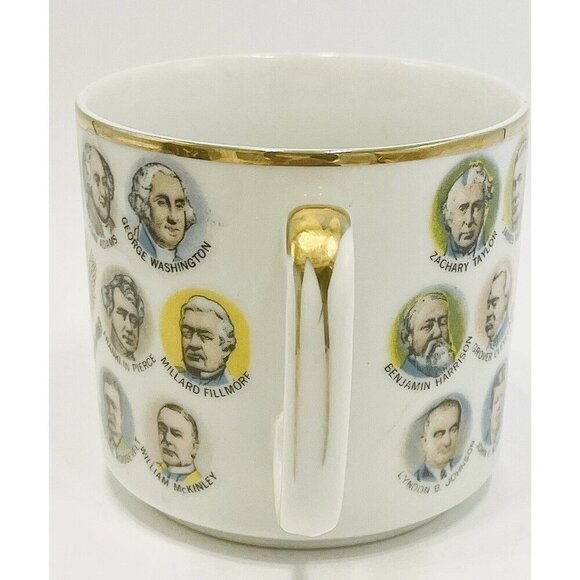 Vintage American Presidents Mug 1966 Chadwick-Miller Cup Faces Eagle Japan - Picture 4 of 10